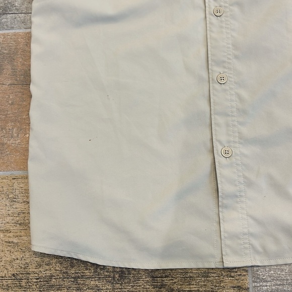 Columbia Mens Tan Outdoor Button Front Short Sleeve Collared Shirt Omni-Shield S - Picture 6 of 7